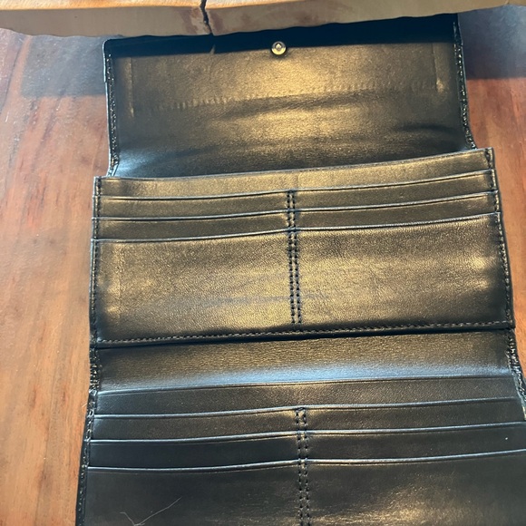 Coach Script Design Black and White Wallet - Picture 10 of 11